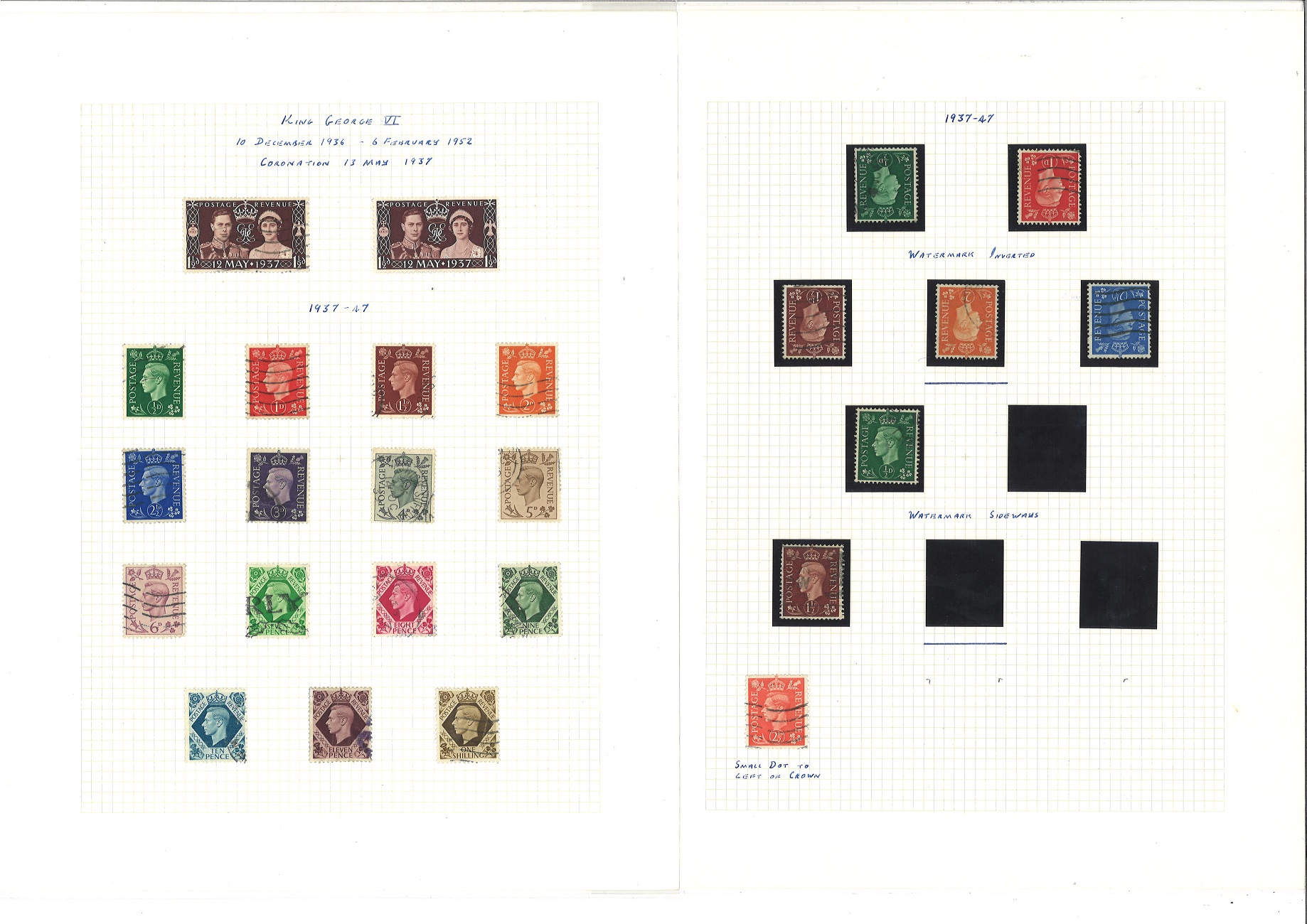 Assorted stamp collection over 9 loose album pages. Dating back to 1937. 101 stamps. Good Condition.