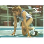 Sally Gunnel Signed Athletics Promo Photo. Good Condition. All autographs are genuine hand signed