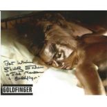 Shirley Eaton signed 10x8 colour photo. She has also added her character name Jill Masterson. Good