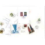 German FDC and postcard collection includes over 60 items typed address and handwritten mainly