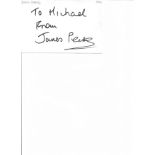 James Pearse Lenny Eastenders 6x4 dedicated signature piece on white card Actor. Good Condition. All