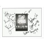 Soap Opera 12x10 show card signed by Graham Cole (The Bill), Louise Emerick (Brookside), Michelle