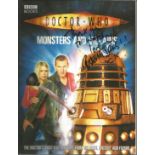 Doctor Who softback book Monsters and Villains signed on the cover by producer Russell T Davis and