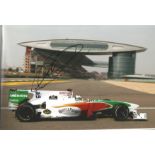 Adrian Sutil signed 12x8 colour photo racing for Force India. Good condition Est.