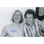 Football Autographed Southampton Photo, A Superb Image Depicting Paul Gilchrist And David Peach