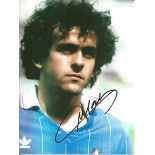Platini signed 7x5 colour photo. French former football player, manager and administrator. Good