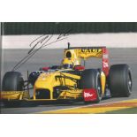 Robert Kubica signed 12x8 colour photo racing for Renault. Good condition Est.