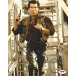 Film and TV Pierce Brosnan 10x8 signed colour photo pictured playing James Bond c/w PSA DNA