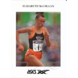 Elizabeth McColgan signed 6x4 colour photo. British former middle-distance and long-distance track