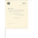 Arthur Mayle TLS dated 16/11/1949. Parliamentary private secretary. Good condition Est.