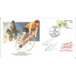 Chris Boardman signed Olympic Legends FDC. 4/6/88 Antwerpen postmark. Good condition Est.