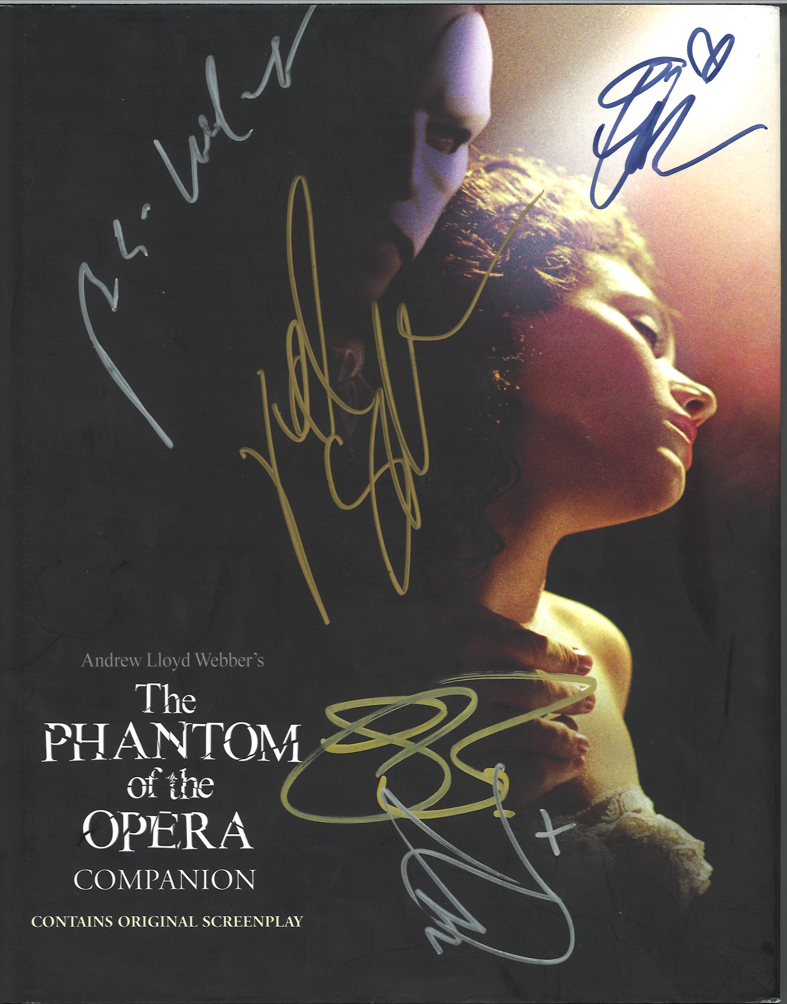 Andrew Lloyd Webber, Sarah Brightman and 3 others signed The Phantom of the Opera Companion hardback