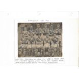 Football vintage signature piece two team Birmingham City 1950s newspaper photos fixed to album