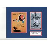 Juste Fontaine signed b/w photo mounted alongside replica programme cover. Approx. overall size