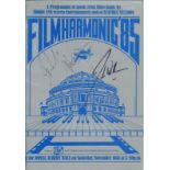 John Williams and we think Sir Richard Attenborough signed Filmharmonic 85 programme. Signed on