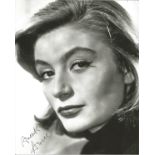 Anouk Aimee signed 10x8 black and white photo. French film actress. Good condition Est.