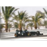 Jarno Trulli signed 12x8 colour photo racing for Lotus. Good condition Est.