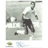 Viv Anderson signed 10x8 black and white Autographed Editions photo. Biography on reverse. Good