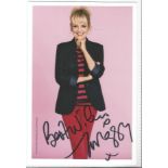 Twiggy signed 6x4 colour photo. Good condition Est.