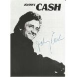 Johnny Cash signed 6x4 black and white photo. February 26, 1932 - September 12, 2003) was an