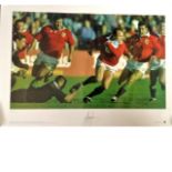 Rugby Union Ieuan Evans 16x23 signed colour photo pictured in action for the British and Irish Lions