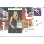Sharron Davies signed Medal Heroes Commemorative cover. 1/4/10 Stratford postmark. Good condition