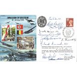 Eight WW2 Victoria cross winners signed Invasion of Belgium 50th ann cover. Includes Eric Wilson,