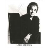 Lalo Schifrin signed 10x8 black and white photo. Argentine-American pianist, composer, arranger