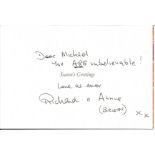 Richard Briers signed Christmas card. Good condition Est.