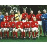 England 1966 World Cup Winners 8x10 Photo Signed By 8 Roger Hunt, Gordon Banks, Jack Charlton,