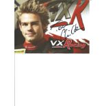 Tom Chilton signed 8x6 colour promotional photo with short biography on reverse. Good condition