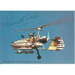 Ken Wallis Auto Gyro pilot signed 6 x 4 colour photo; he flew Little Nellie in the James Bond Movie.