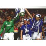 Neville Southall and Graeme Sharp signed 12x8 colour 1984 FA Everton photo. Good condition Est.