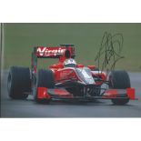 Timo Glock signed 12x8 colour photo racing for Virgin. Good condition Est.