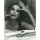 Geraldine Chaplin signed 10x8 black and white photo. American-born British-Spanish actress. She is