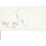 Bjorn Borg signature piece 3x6 signed album page.Björn Rune Borg ( born 6 June 1956) is a Swedish