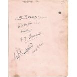 Leicestershire 1936 CC signed album page with Surrey 1936 on reverse. Includes Astile, Dempster,