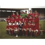 Jimmy Rimmer, Francis Burns and John Fitzpatrick signed 12x8 Man Utd photo. Good condition Est.
