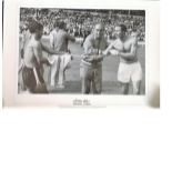 Football George Cohen 16x20 signed black and white photo pictured is the iconic moment after
