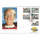 Bobby Charlton signed Autographed Editions FDC. 14/5/96 Wembley postmark. Good condition Est.