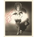 Betty Grable signed vintage 10x8 photo. (December 18, 1916 - July 2, 1973) was an American