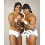 Low Price Sale! Strike Force tag team WWF Wrestling hand signed 10x8 photo. This hand signed photo