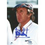 Jackie Stewart signed 7x5 colour photo. British former Formula One racing driver from Scotland.