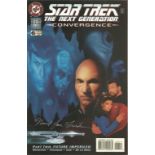 DC comic Star Trek The Next Generation Convergence 1995 Annual #6 part two signed on cover by