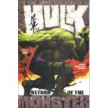 John Romita Jnr and Stan Lee signed Return of the Monster marvel #34 comic. Signed on front cover.