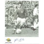 Johnny Giles signed 10x8 black and white Autographed Editions photo. Biography on reverse. Good