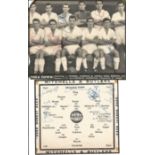 Swansea Town 1958-59 signed newspaper photo and cut out. 12 signatures including Jones, Brown,