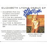 Elizabeth Lyons signed 6x4 promotional card. Good condition Est.