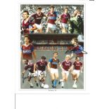 The Boys of 86 West Ham Utd 10x8 colour montage photo signed by Steve Whitton, Phil Parkes, Geoff