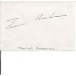 Thomas Beecham signature piece. (29 April 1879 - 8 March 1961) was an English conductor and